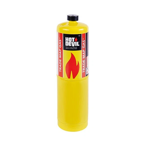 HOTDEVIL GAS BOTTLE CYLINDER TRADE MAP GAS 400G /14.1OZ BLOW TORCH HDTRD