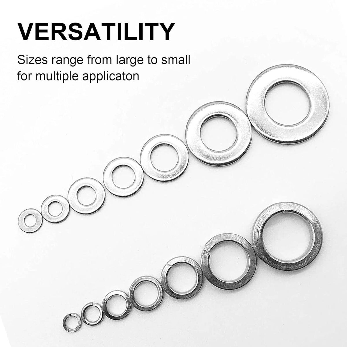 670pc Flat Washer Assortment Kit Steel Metric Washers Set M3-M10