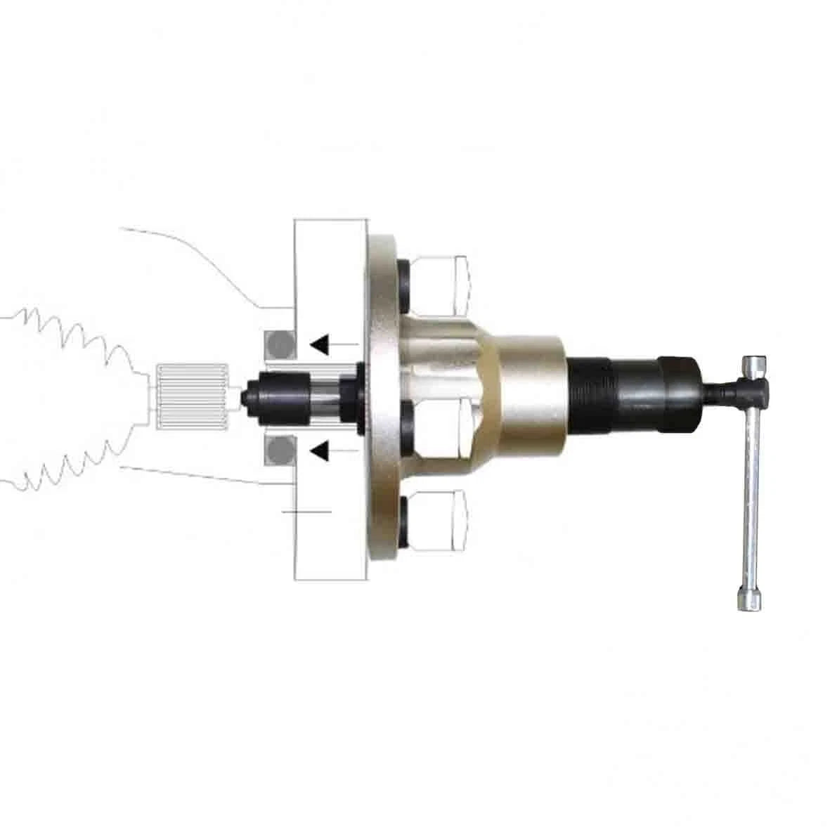 Drive-Shaft Pusher Universal Hydraulic Ram 98-125mm Suit 4 & 6 Bolt Hubs