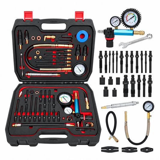 46PCS PETROL & DIESEL ENGINE COMPRESSION & LEAK TESTER MASTER KIT Free shipping