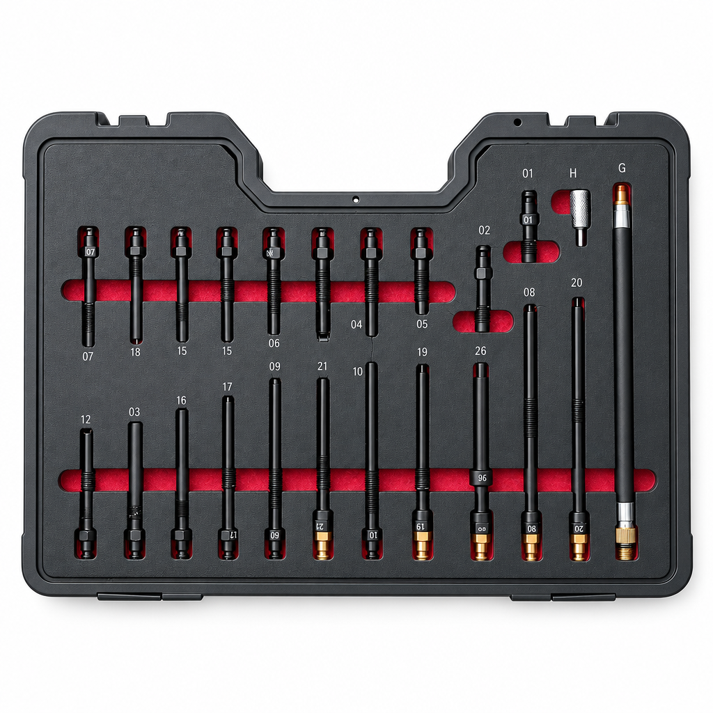 46PCS PETROL & DIESEL ENGINE COMPRESSION & LEAK TESTER MASTER KIT Free shipping