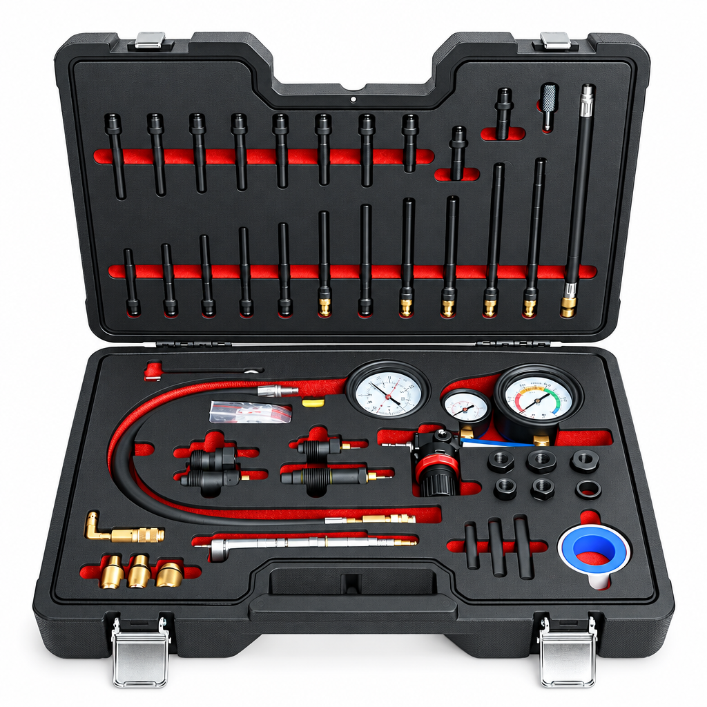 46PCS PETROL & DIESEL ENGINE COMPRESSION & LEAK TESTER MASTER KIT Free shipping