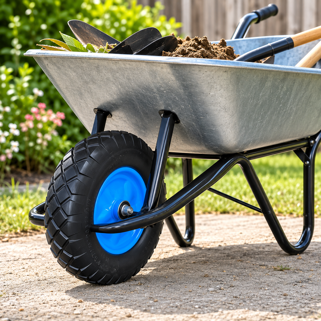16" 4.80/4.00-8 Solid Wheels 25mm Bore WheelBarrow Cart Tyre Puncture Proof Wheel