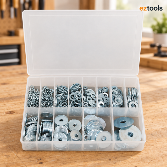 670pc Flat Washer Assortment Kit Steel Metric Washers Set M3-M10
