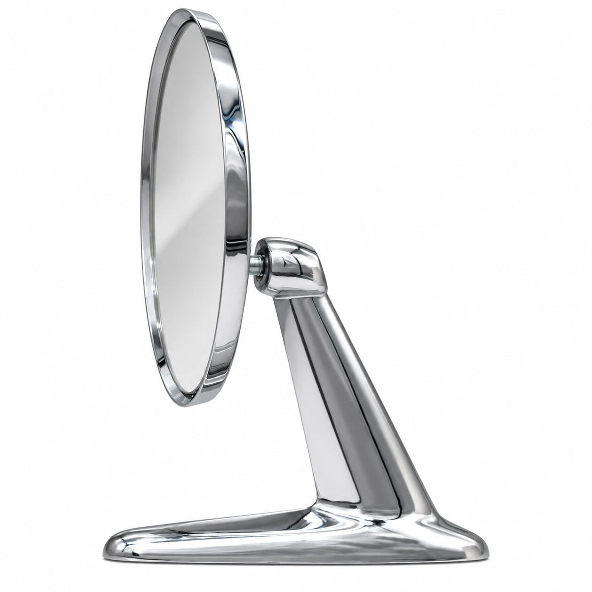 110mm Retro Door Mudguard Mirror Chrome Classic Car Flat Mirror PK60160