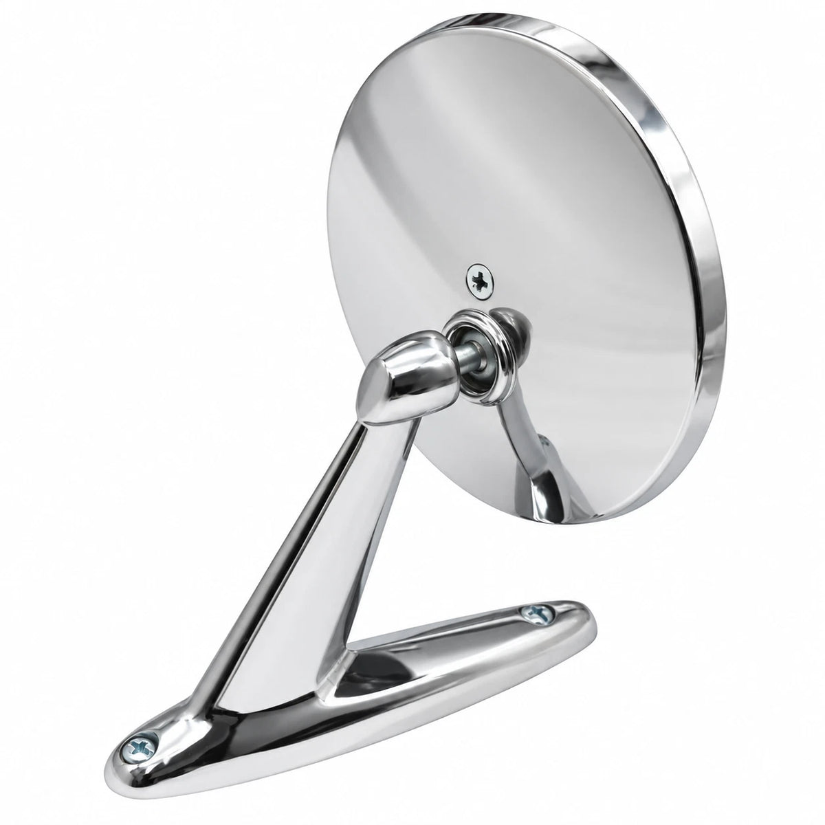 110mm Retro Door Mudguard Mirror Chrome Classic Car Flat Mirror PK60160