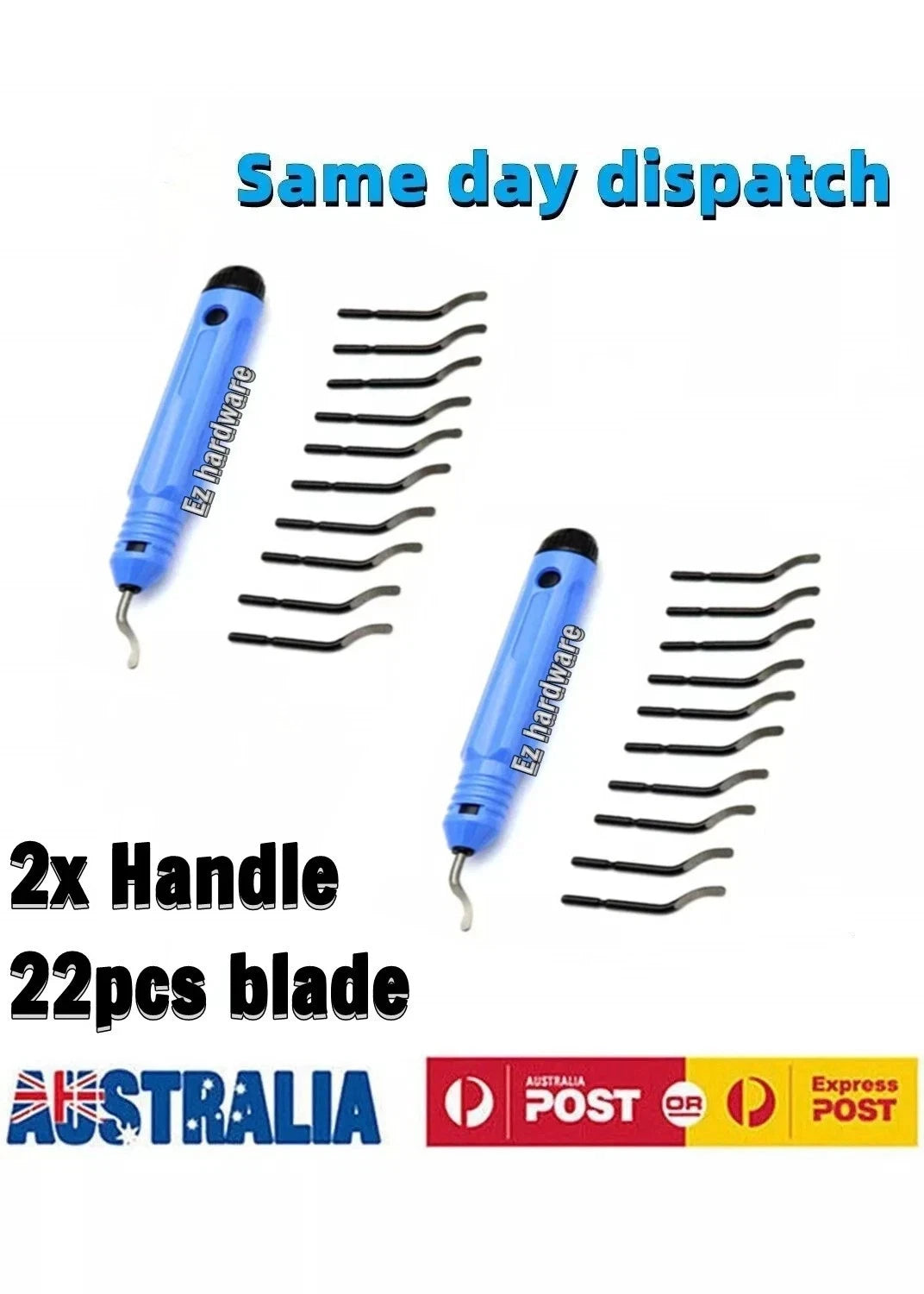 2xSet-11pcs Rotary Deburr Blades set Metal Deburring Tool Kit Wood Copper Steel