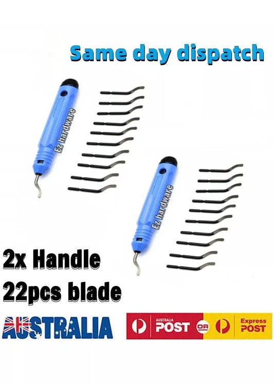 2xSet-11pcs Rotary Deburr Blades set Metal Deburring Tool Kit Wood Copper Steel
