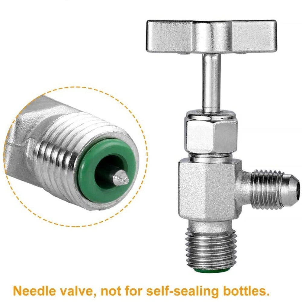 Refrigerant Can Tap Dispenser Valve Bottle Opener Tool for R134a R12 R22 R502