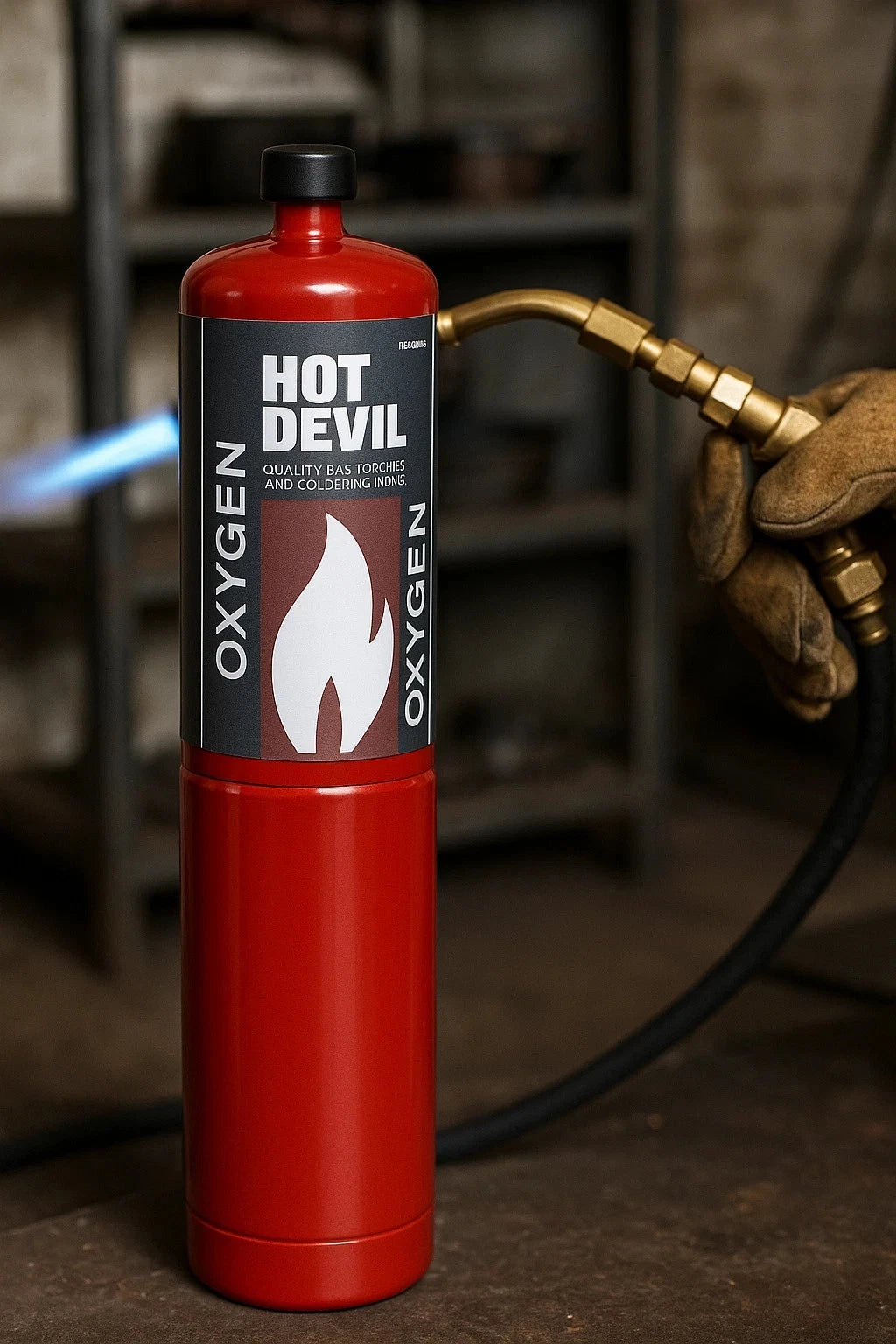 HotDevil Oxygen Bottle Cylinder replacement 1.4oz/40.1g Oxy Blow Torch HDOXGN