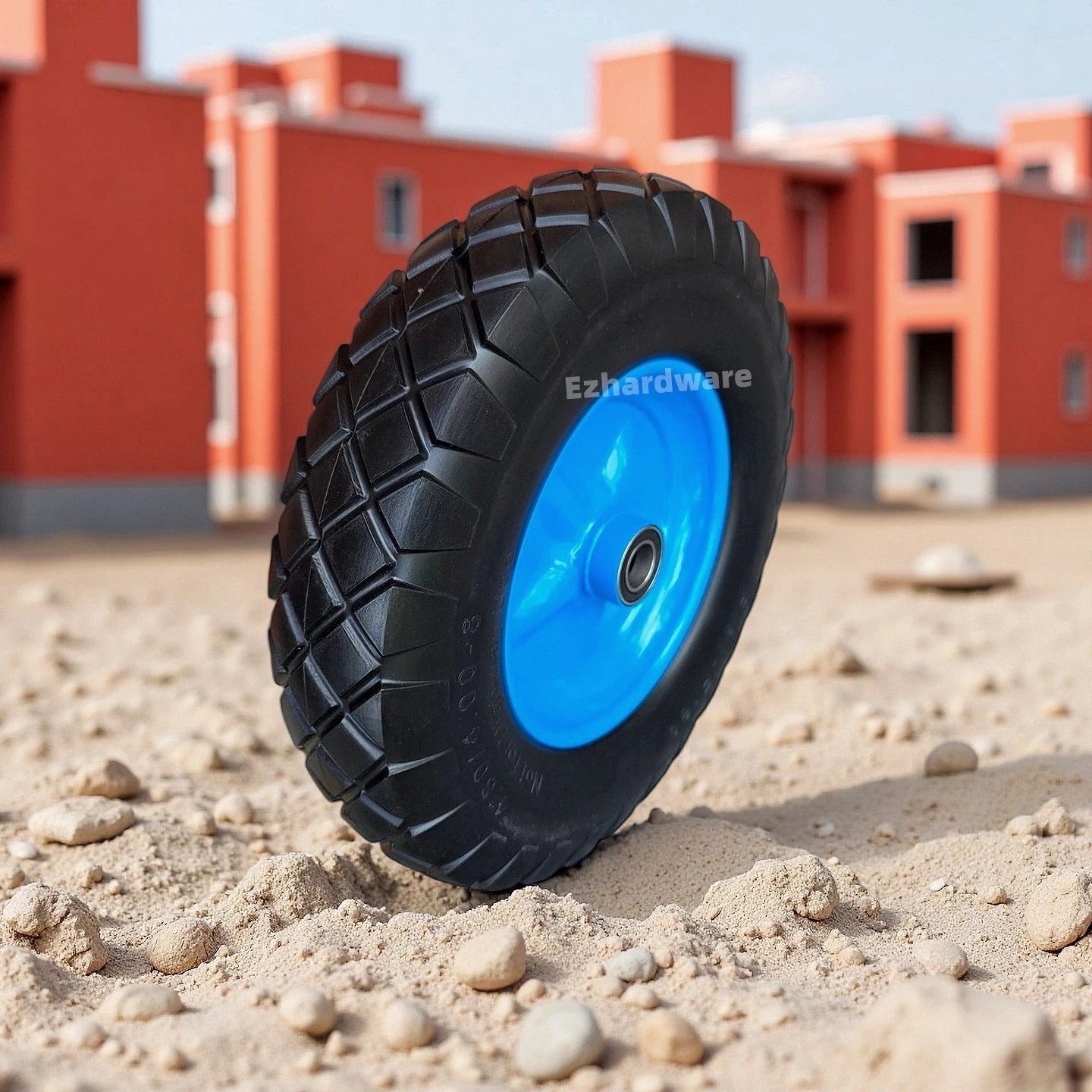 16" 4.80/4.00-8 Solid Wheels 25mm Bore WheelBarrow Cart Tyre Puncture Proof Wheel
