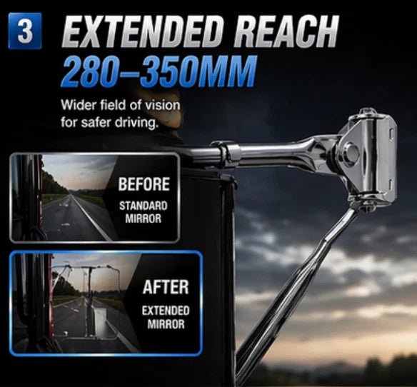 2PC Mirror 127x254mm (5″ x 10″) Truck West Coast Towing Side Made Taiwan