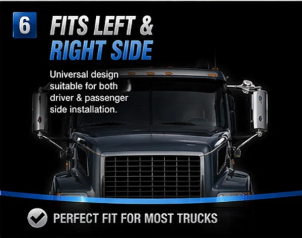 2PC Mirror 127x254mm (5″ x 10″) Truck West Coast Towing Side Made Taiwan