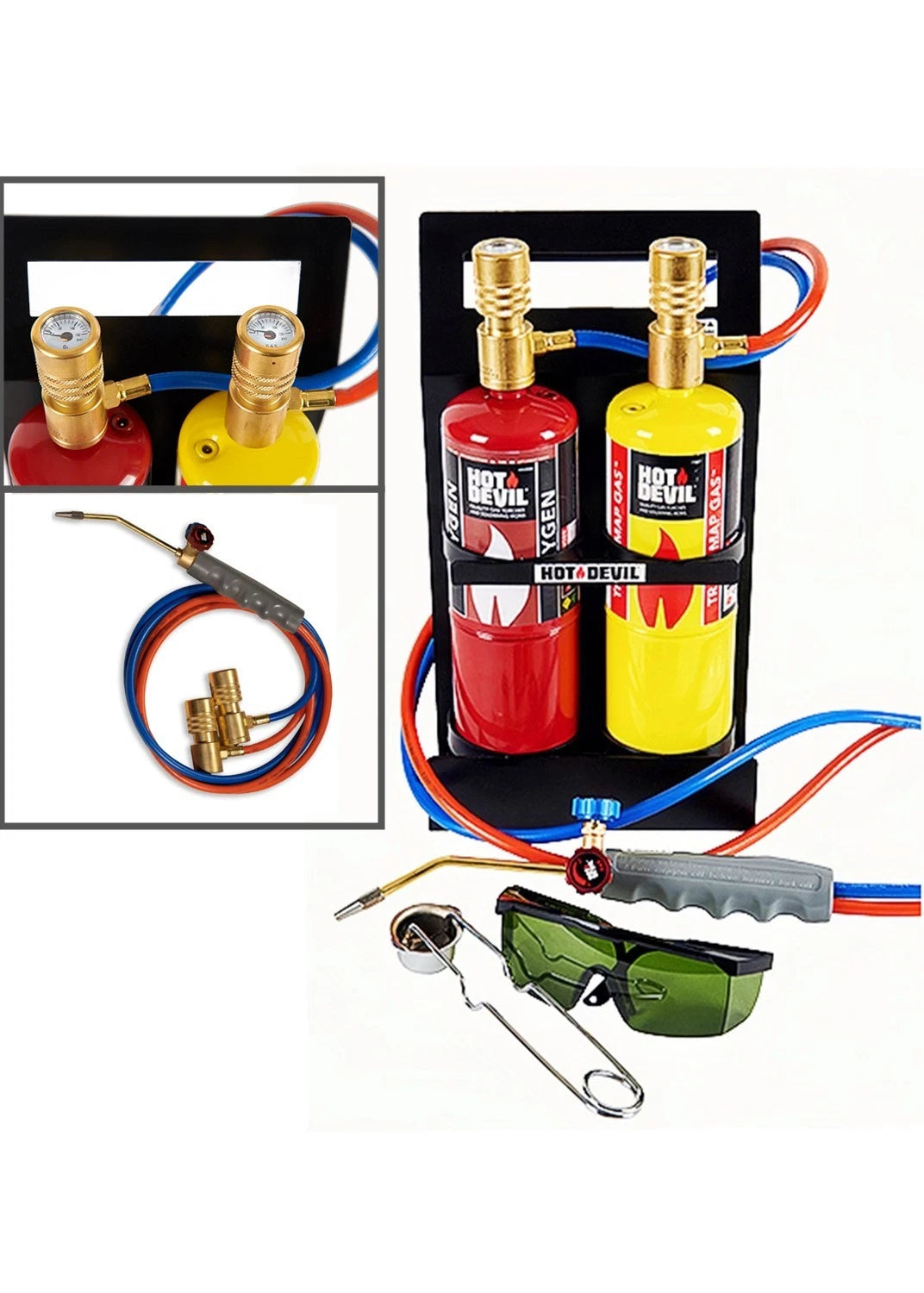 Oxygen Portable Oxy Kit Welding Cutting & Brazing Torch Gas Kit With Cylinders